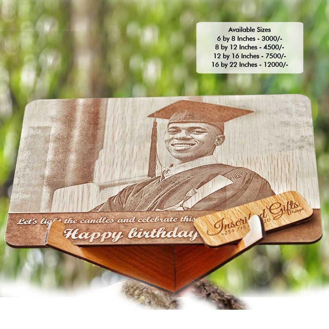 Wooden Potrait Inscribed Photo Frame PF004