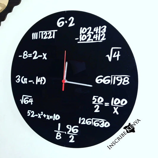 Acrylic Maths Clock