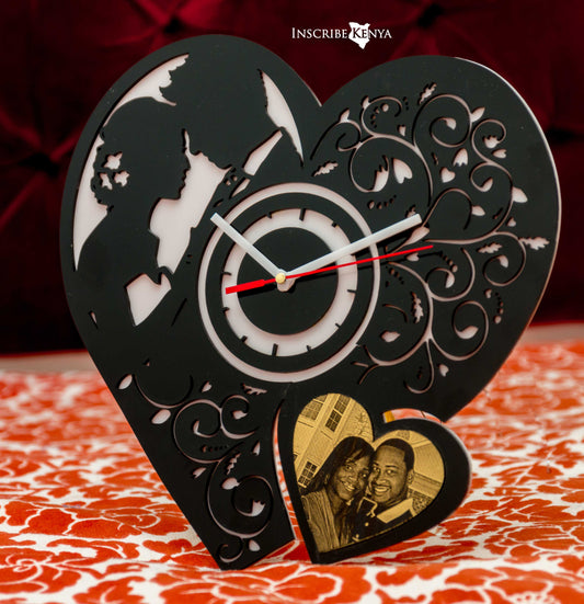 Acrylic Heart Clock