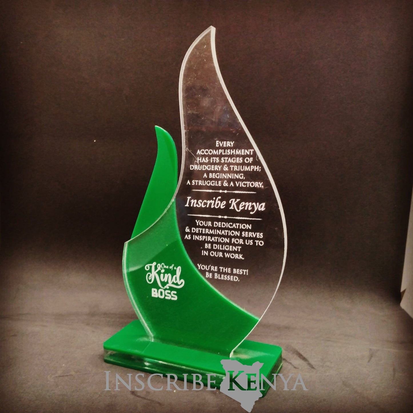 Acrylic Flame Award/Tophy Plaque A007
