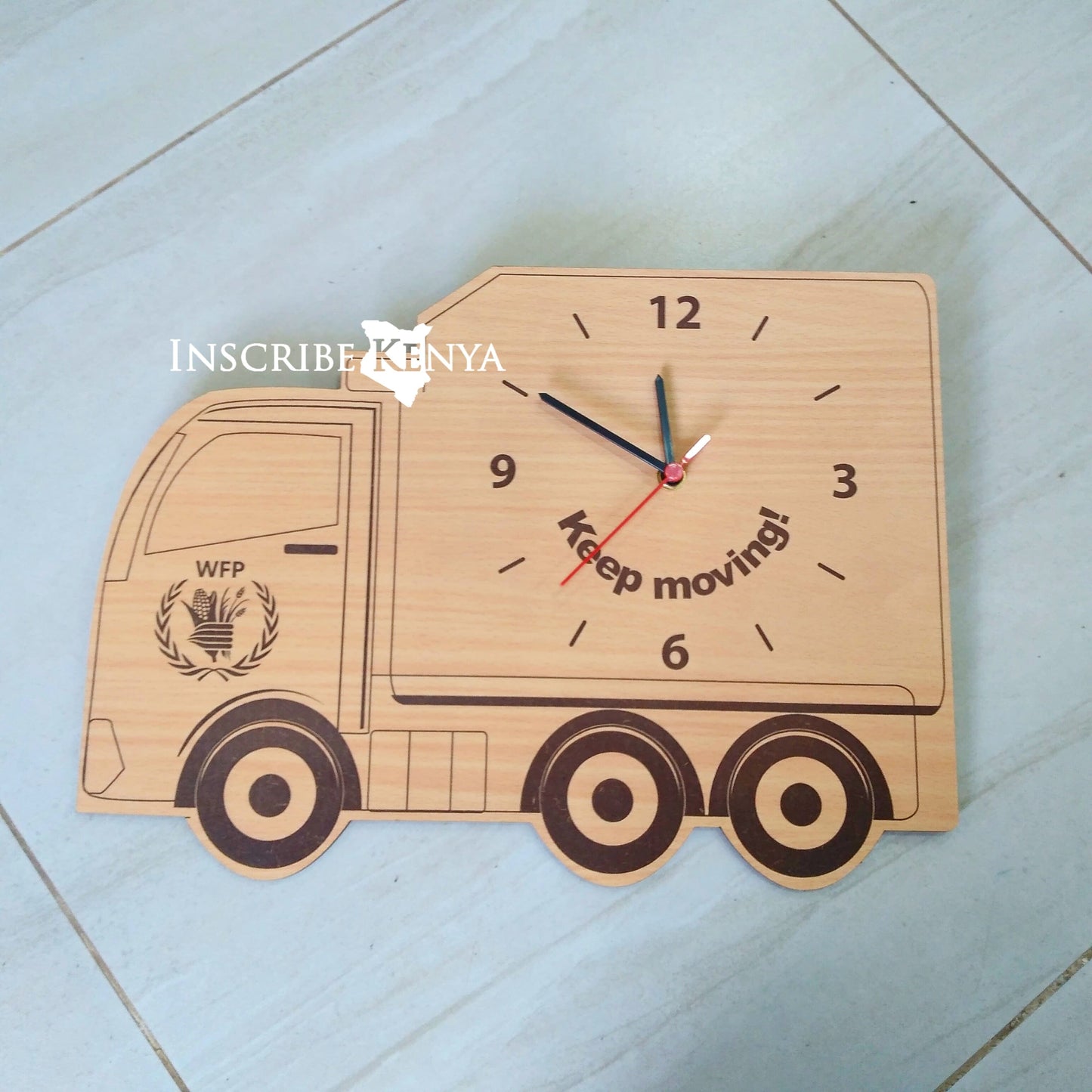 Truck Vehicle shaped wooden wall clock