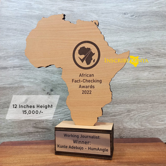 Wooden Africa Broad Base Trophy Award