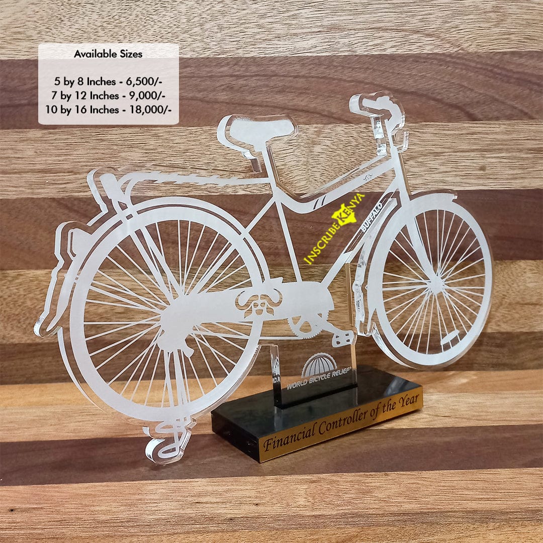 Acrylic Buffalo Bicycle Award Plaque Trophy