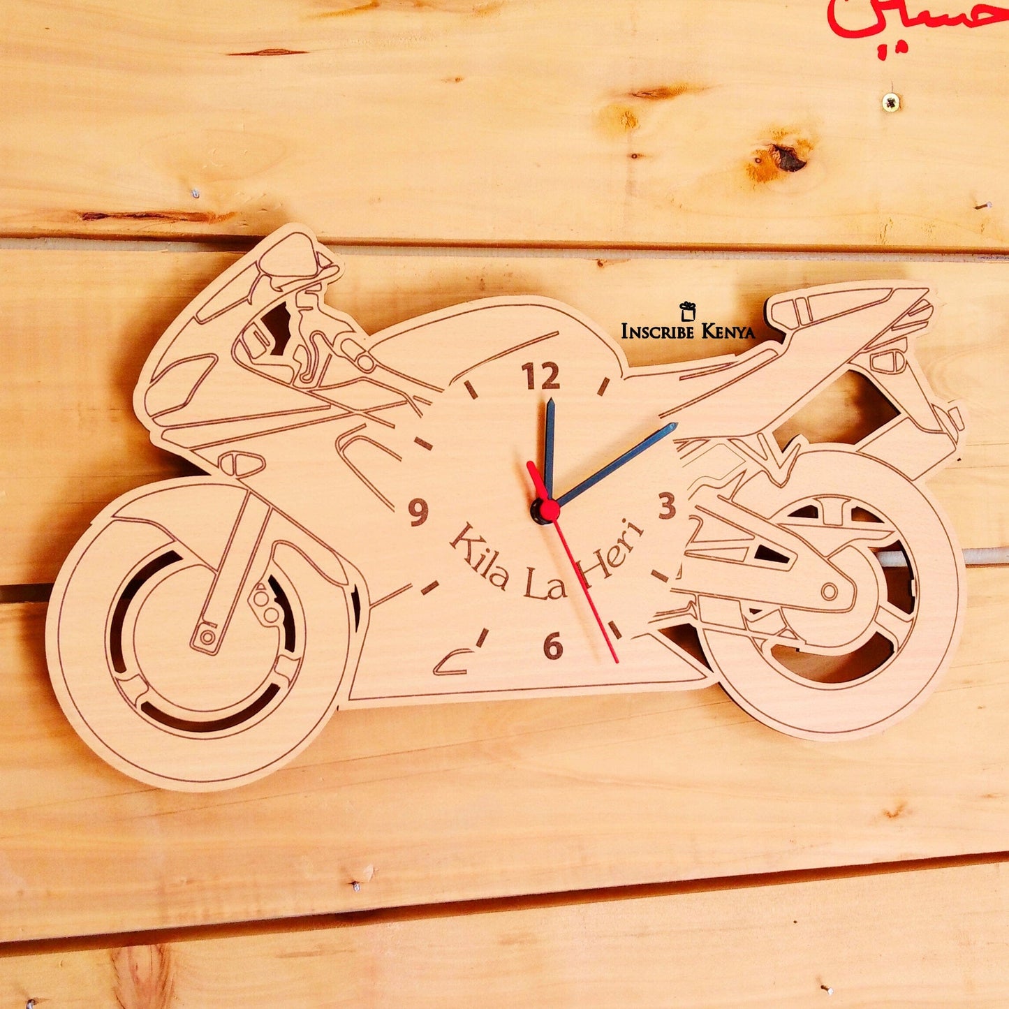 Wooden Bike Wall Clock