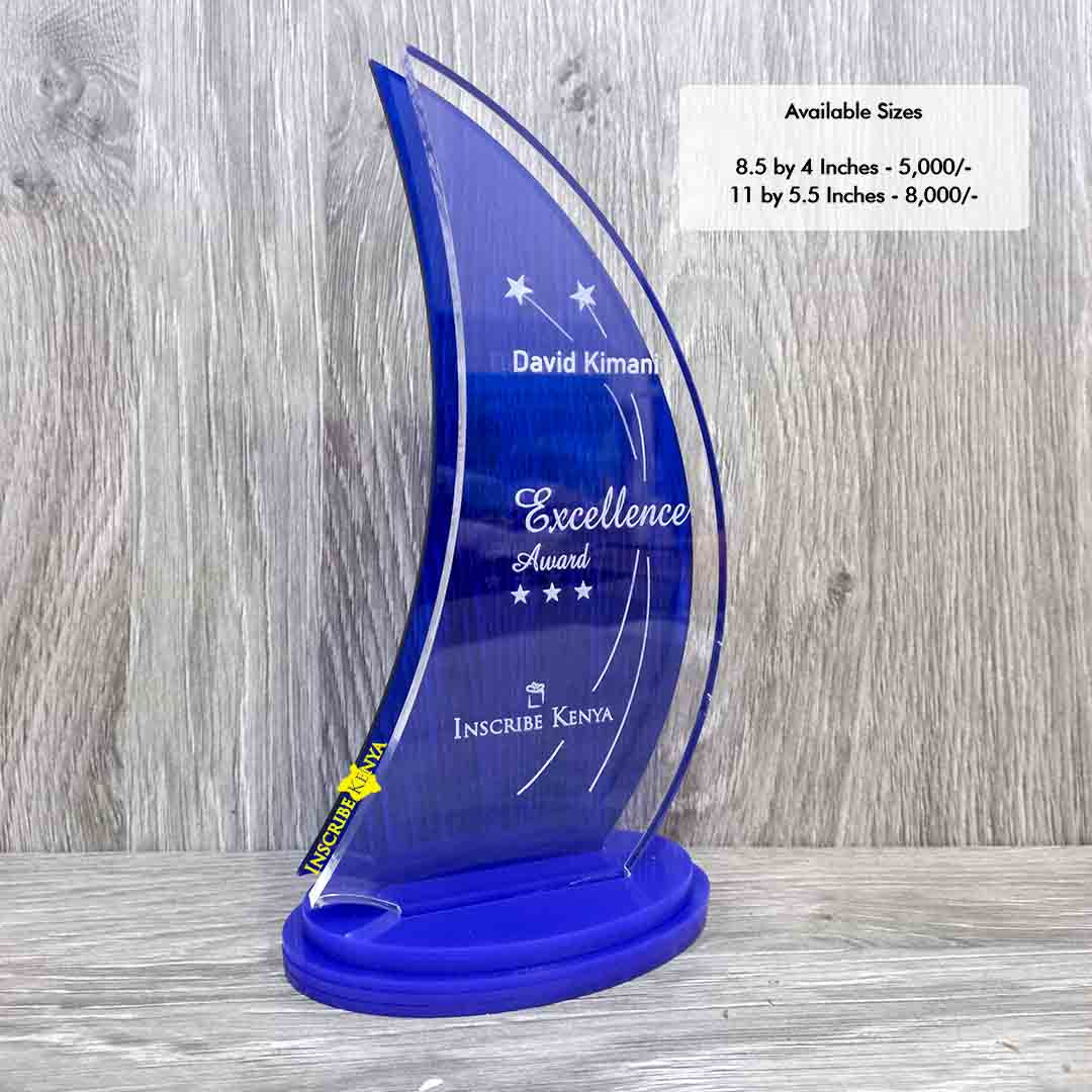 Blue Waters Acrylic Award Trophy
