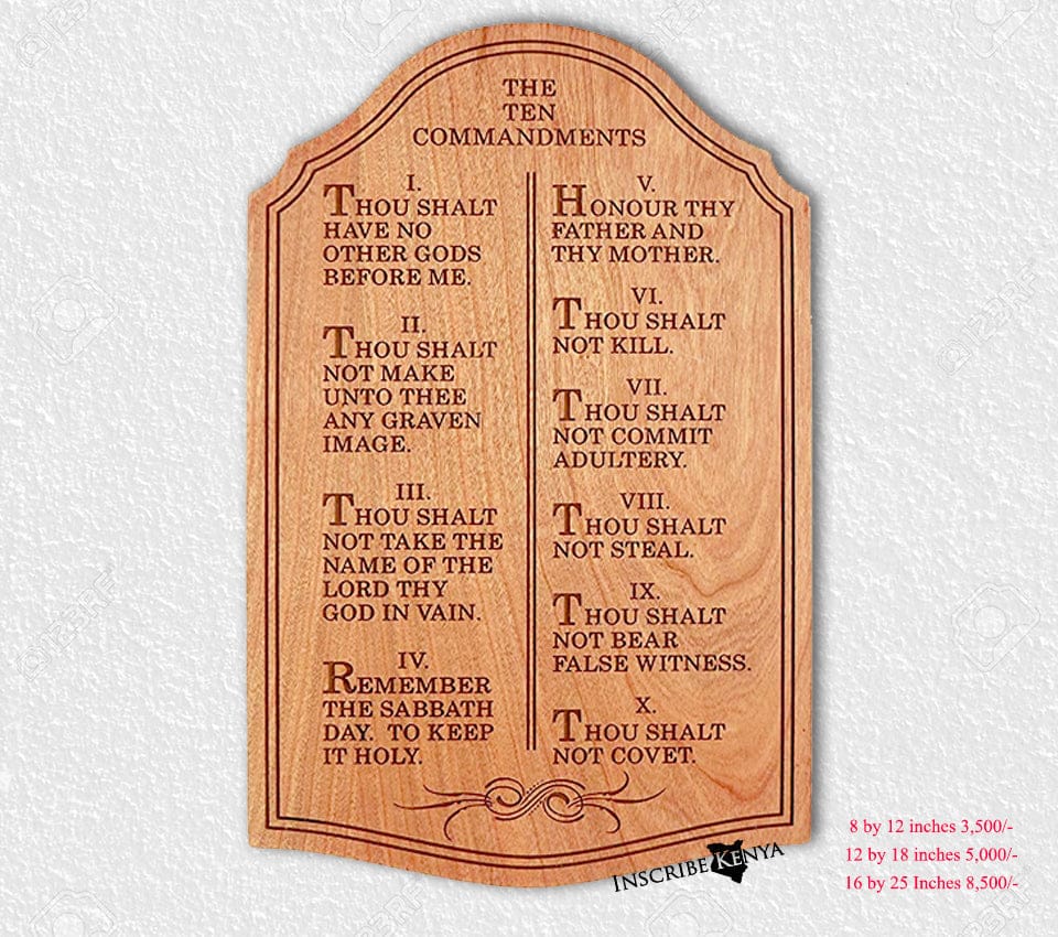 The 10 Commandments Wooden Wall Hang