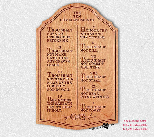 The 10 Commandments Wooden Wall Hang
