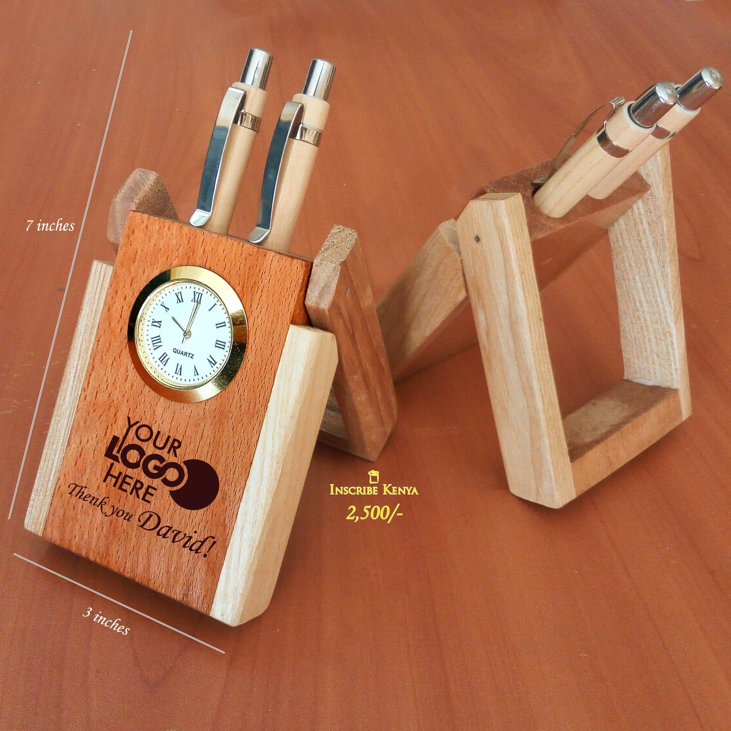 Elegant Wooden Pen Holder