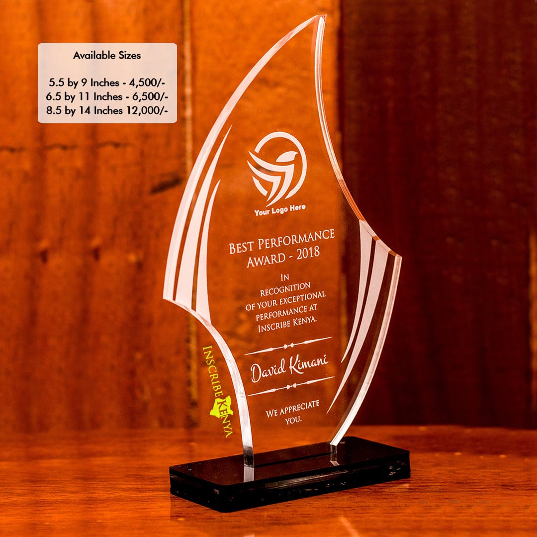 Sharp Curved Acrylic Award/Tophy Plaque A006