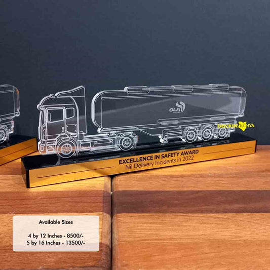 Acrylic Truck Tanker Vehicle Award Trophy