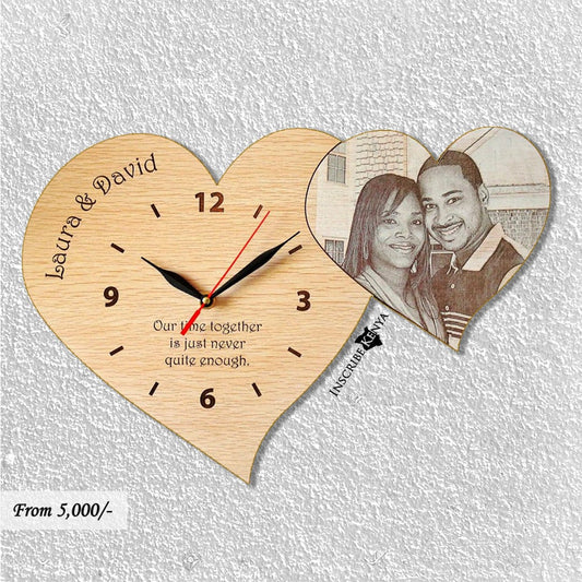 Wooden Hearts Clock WC002